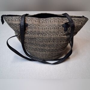 Roxy Black and Tan Patterned Tote